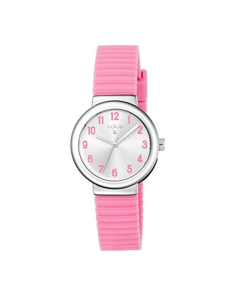 Reloj TOUS Rainbow de acero y silicona rosa