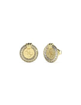 Pendientes Guess acero dorado circonitas