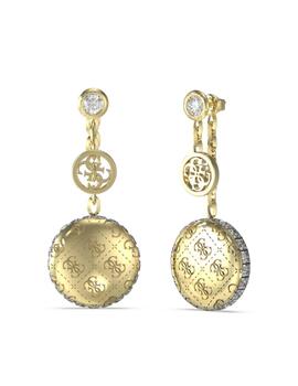 Pendientes Guess acero dorado circonitas