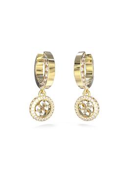 Pendientes Guess acero dorado circonitas