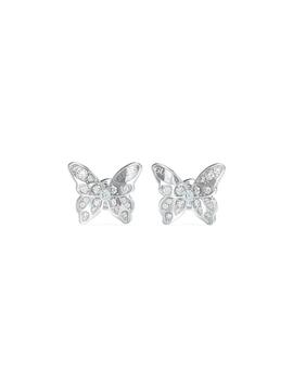 Pendientes Guess mariposa acero circonitas