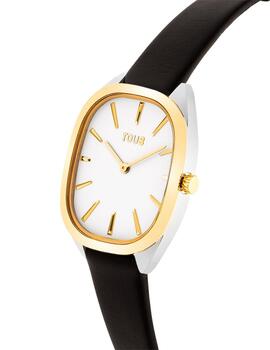 Reloj Tous Heritage acero IP dorado correa piel